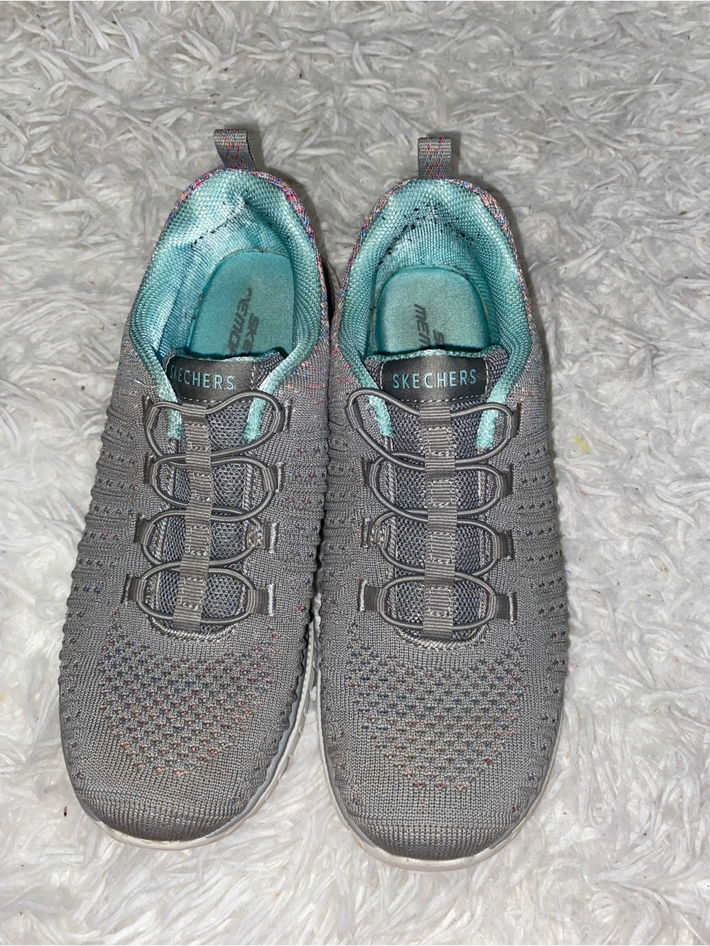 Sketchers memory foam Virtue gray slip on shoes tennis shoes womans size 7.5 - Picture 8 of 8